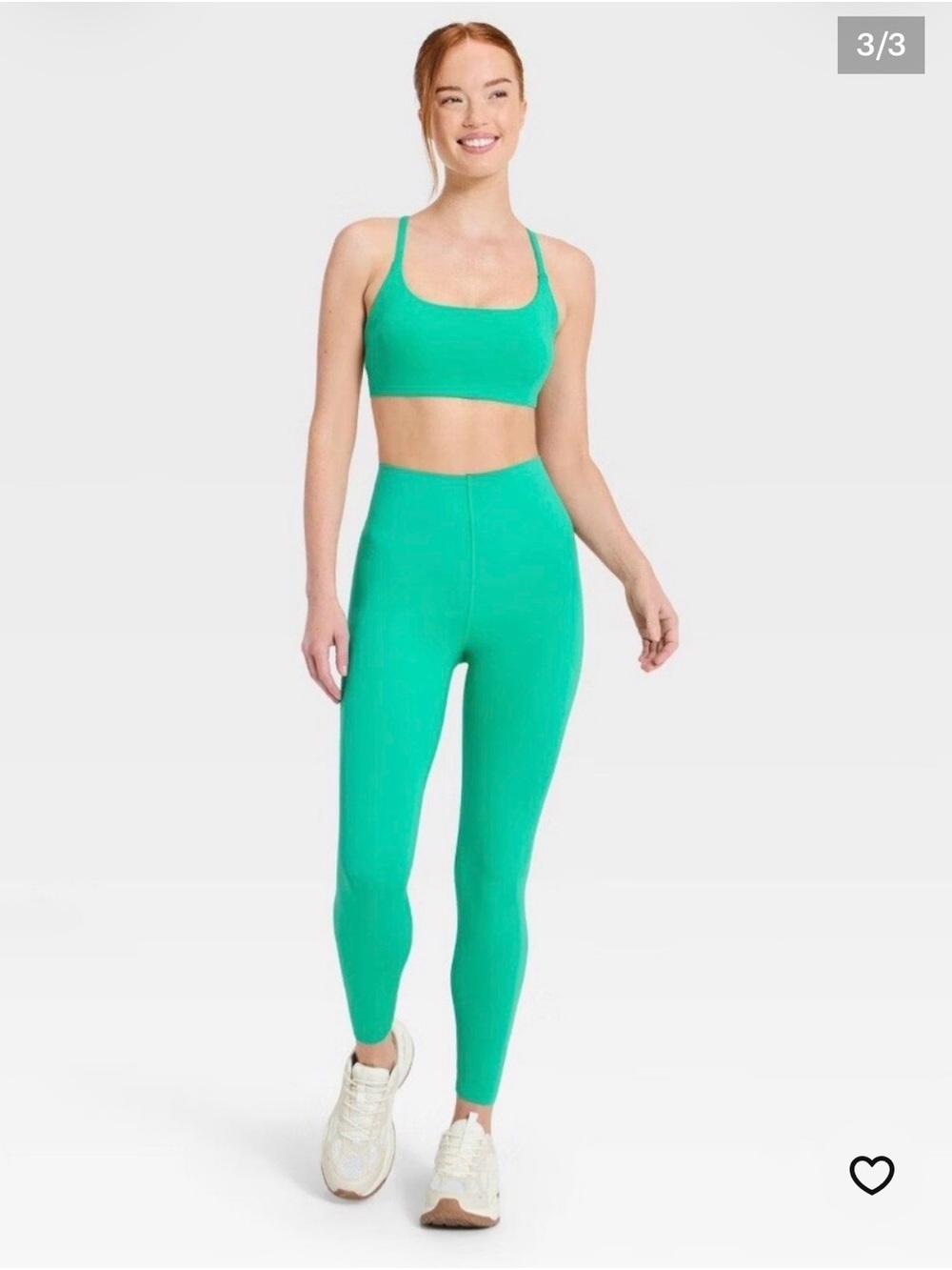 High-Waisted super flex Emerald Green Active Leggings large- all in motion